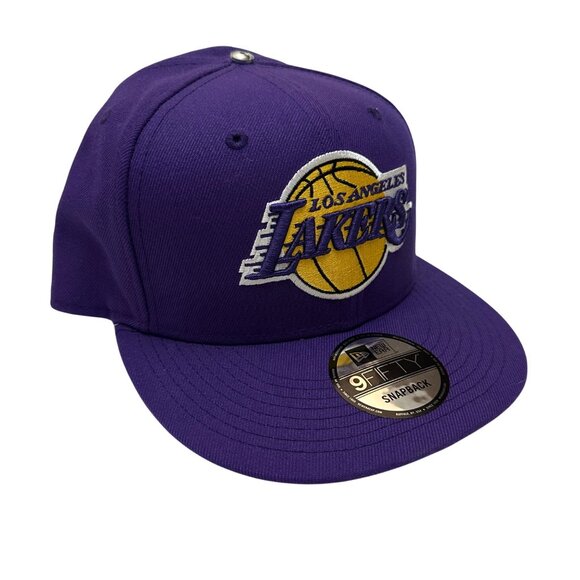 Los Angeles Lakers New Era 9FIFTY Purple One Size Ball Cap Hat Flat Bill SnapBac - Picture 1 of 10